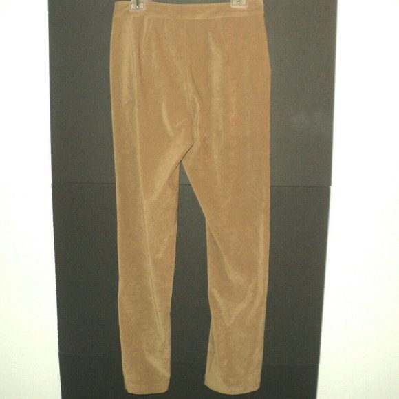 Ann Trinity Pants Size 8 Suede-Look Golden Tan - Picture 4 of 7